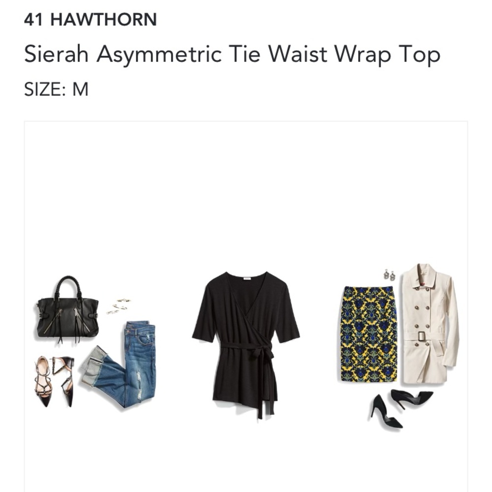 41 Hawthorne Sierah wrap blouse